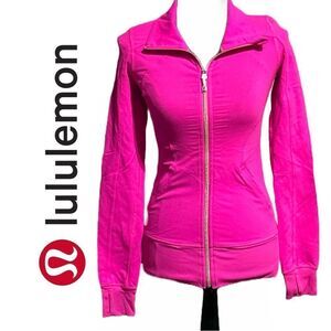 Lululemon‎ Athletica Neon Pink Zip Front Jacket